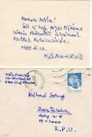 Kós András szobrászművész levele Bihari Jószefnek a művész saját kezű aláírásával