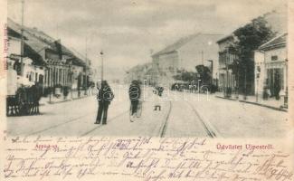 1899 Budapest IV. Újpest, Árpád út, Schön Bernát kiadása (kis szakadás / small tear)