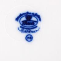 Jelzett csehszlovák süteményes készlet, d:23 és 16 cm, egyiken tányéron apró csorba