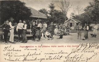 Nagyszentmiklós, Magyar királyi földmíves iskolai telep és tanulók / agrar school with students (EK)