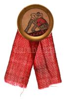 1919. Május 1. "A Munka Ünnepe" fém kitűző szalaggal T:2