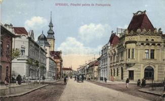 Eperjes, Püspöki Palota, és Postapalota, Molnár Jenő kiadása / Bishop's Palace, Post Palace (EK)