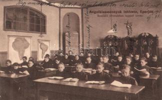 Eperjes, Angolkisasszonyok intézete / Sisters of Loreto institute, classroom interior