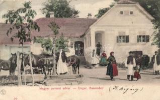 Magyar parasztudvar, Ungarische Bauernhof / Hungarian peasant house, folklore