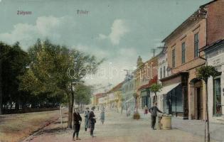 Zólyom, Főtér, Vas, edény, gép, lámpa üzlet / Main square, shop