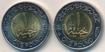 Egyiptom 2010. 1Ł "Nofertiti mellszobra" + 1Ł "Hórusz szeme" multicolor T:2 Egypt 2010. 1 Pound "Iconic bust of Nefertiti" + 1 Pound "The Eye of Horus" multicolor C:XF