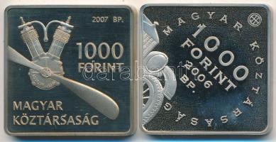 2006. 1000Ft "Ford T-Modell" + 2007. 1000Ft "Adorján János - Libelle" T:PP Adamo EM200, Adamo EM208