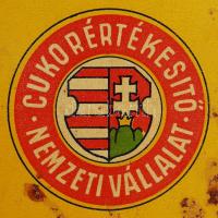 cca 1948 Cukorértékesítő Nemzeti Vállalat cukros doboza, 20x9x9 cm