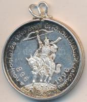 1996. "Honfoglalás 1100 éves - Szent István és az első magyar pénz, Árpád fejedelem" Ag emlékérem keretben T:exPP