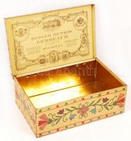 Kugler Henrik Csokoládégyár és Cukrászda fém doboz, 12x19x6 cm