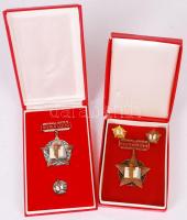 ~1970. "Kiváló Újító" kitüntetés ezüst és bronz fokozata miniatűrökkel, egyik eredeti tokban T:1-,2