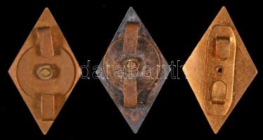 ~1960. "Zrínyi Katonai Akadémiai" zománcozott fém jelvény (3xklf) T:2