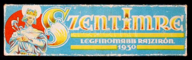 1930 Szent Imre legfinomabb rajzirón dobozka, 18x5x2 cm