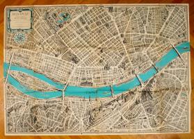 1963 Budapest távlati műemléki térképe 100x80 cm