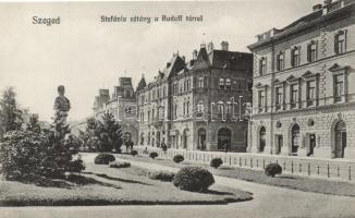 Szeged, Stefánia sétány, Rudolf tér; Pető Ernő kiadása