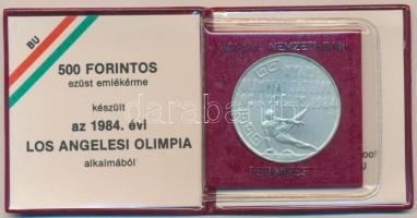 1984. 500Ft Ag "Los Angeles-i Nyári Olimpia" T:BU Eredeti tokban, tanúsítvánnyal!