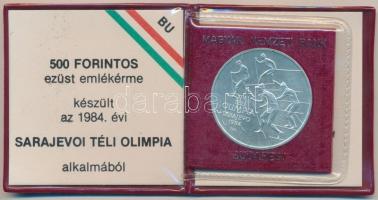 1984. 500Ft Ag "Sarajevoi Téli Olimpia" T:BU Eredeti tokban, tanúsítvánnyal!