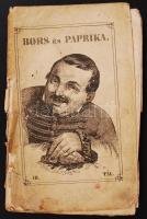 Gyömbéri Darázs Jónás: Bors és paprika - Összeszitálta és kitálalta Gyömbéri Darázs Jónás, több hazai és külföldi tudós társaságnak ha nem is leveledző, de legalább csirázó tagja.  Harmadik tál. (kötet) Pest, 1845. Hartleben K. Humoros kiadvány. Papírkötésben, kissé szakadozott borítóval