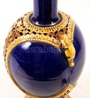 Zsolnay kifúrt lámpatest, sérült, jelzett, m:34 cm