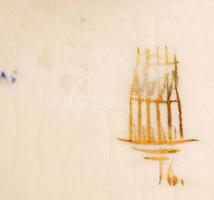 Zsolnay kifúrt lámpatest, sérült, jelzett, m:34 cm