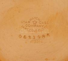 Aranyozott Illinois márkájú zsebóra eredeti dobozában, működőképes