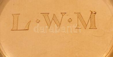 Aranyozott Illinois márkájú zsebóra eredeti dobozában, működőképes