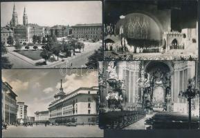 Kb. 900 db MODERN fekete-fehér magyar és külföldi városképes lap (cseh, ausztriai, szlovák, német, szerb, lengyel, francia) dobozban / 900 modern black and white Hungarian and foreign town-view postcards (Czech, Austrian, Slovakian, German, Serbian, Polish, French) in a box