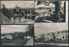 Kb. 900 db MODERN fekete-fehér magyar és külföldi városképes lap (cseh, ausztriai, szlovák, német, s...