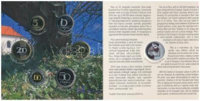 2010. 5Ft-200Ft 6xklf db-os forgalmi sor + "Pécs 2010 Európa kulturális fővárosa" Ag emlékérem (10g/0.999/27mm) T:PP  Adamo FO44+PP.FZ6