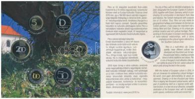 2010. 5Ft-200Ft 6xklf db-os forgalmi sor + "Pécs 2010 Európa kulturális fővárosa" Ag emlékérem (10g/0.999/27mm) T:PP  Adamo FO44+PP.FZ6