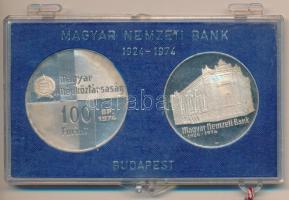 1974. 50Ft Ag + 100Ft Ag "MNB" pár T:PP Eredeti sérült kék MNB plasztiktokban!