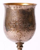Zwack&Co. Unicum díszített fém pohárka, m: 14 cm