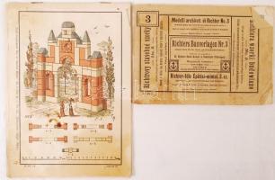 Richter-féle kőépítőszekrény horgonnyal, kirakós játék fa dobozban