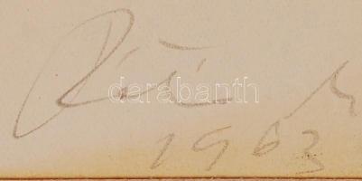 Réti Mátyás (1922-2002): Munkásasszony. Tus, papír, jelzett, 27×18 cm