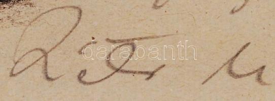 Réti Mátyás (1922-2002): Férfi munkás. Tus, papír, jelzett, 27×19 cm