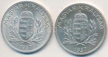 1937. 1P Ag (2x) T:2