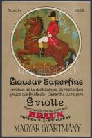 Liquer Superfine Griotte, Braun címke / Liquer Superfine Griotte, Braun label