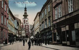 Pozsony, Mihály kapu utca, H. Wimmer J. üzlete / street, shop