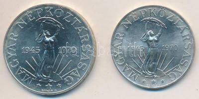 1970. 50Ft Ag + 100Ft "Felszabadulás" pár T:BU