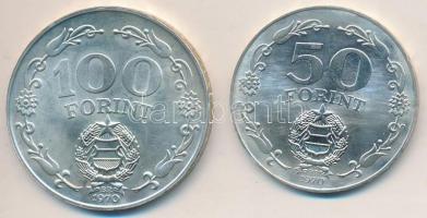 1970. 50Ft Ag + 100Ft "Felszabadulás" pár T:BU