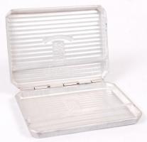 1948 Magyar dohányjövedék 1848-1948 fém cigarettatárca címerrel