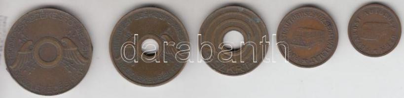 1946-1968. "B.SZ.K.RT" + "FAKV" + "FAÜ" 5db klf közlekedési bárca T:ve...