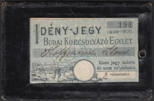 1899-1900 Budai Korcsolyázó Egylet által kiadott fényképes idényjegy