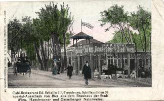 Vienna, Wien Freudenau; Café-Restaurant Ed. Schaffer, Schiffsmühlen 59 (b)