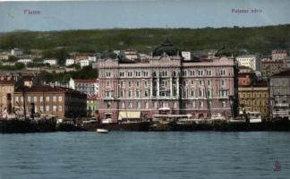 Fiume, Palazzo Adria, Raphael Tuck & Sons 'Asphalt' / palace, steamships