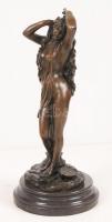 Görög szépség, bronzírózott fém, márvány talapzaton, m: 31 cm /
Bronze statue 31 cm
