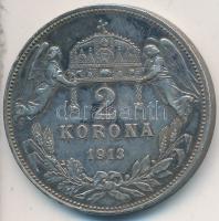 1913. 2K Ag "Ferenc József" T:2- Adamo K6