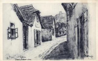 Budapest I. Tabán, Arany kakas utca s: Helbing Ferenc