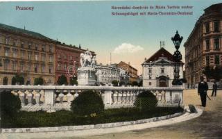 Pozsony, Koronázási domb tér, Mária Terézia szobor / square, statue