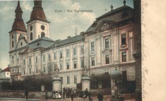 Eger, Katolikus főgimnázium, kiadja özv. Wáhl Adolfné